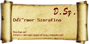 Dörmer Szerafina névjegykártya